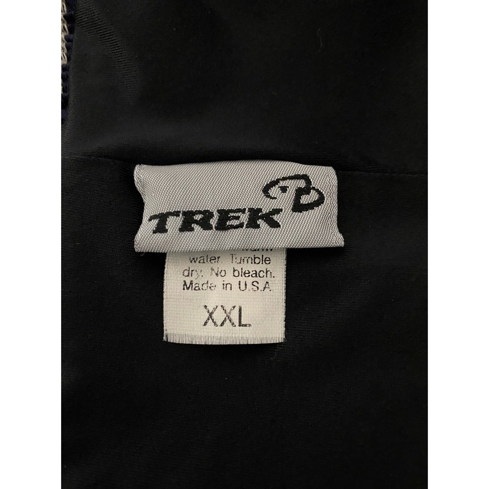 Vintage TREK Bicycle Cargo Cycling Shorts XXL Blue/Black Made in USA 100% Nylon - Picture 3 of 8